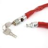 Aexit 110cm Length Bike Locks Bike Bicycle Motorcycle Cycling Secuirty Chain Lock Red w Cable Locks 2 Keys view 2