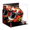 Better Display Cases Acrylic Motorcycle Motocross or Racing Helmet Display Case with Mirror, Wall Mount and Red Risers (A024-RR) view 1
