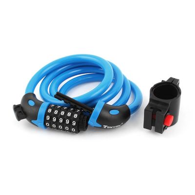 Aexit Bicycle Bike Bike Locks Cycle 5 Digit Combination Security Pad Lock 12mm U-Locks Cable Blue