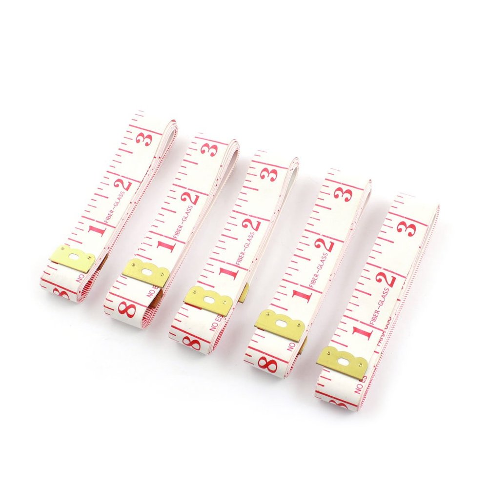Aexit 5 Pcs Tools & Home Improvement White Soft Plastic 2cm Width Cloth Flat Ruler Tape 150cm Tape Measures Measure Length