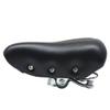 UNISTRENGH Sprung Vintage Bike Saddle, Comfy Wide Saddle Comfortable Bicycle Seat Foam Padded Cushion for Men Women Brown (Black) view 2