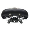 UNISTRENGH Sprung Vintage Bike Saddle, Comfy Wide Saddle Comfortable Bicycle Seat Foam Padded Cushion for Men Women Brown (Black) view 3