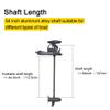 AQUOS Haswing CaymanB Electric Bow Mount 12V Saltwater & Freshwater Trolling Motor - 55lbs Thrust, 54in Shaft, with Wireless Remote & Quick Release Bracket view 2