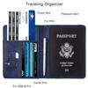 WALNEW Passport Holder for Travel, RFID Passport Cover Wallet for Women Men, PU Leather Passport Book Card Holder Case with Pen, Travelling Essentials for Flying view 4