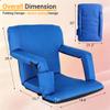 Smartxchoices 2 Pack 21"/25" Wide Stadium Seat Chairs Bleacher Seats with Reclining Positions Padded with Back Support, Cushion, Arms, Pockets, Portable Folding Seat with Shoulder Straps view 3