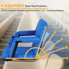Smartxchoices 2 Pack 21"/25" Wide Stadium Seat Chairs Bleacher Seats with Reclining Positions Padded with Back Support, Cushion, Arms, Pockets, Portable Folding Seat with Shoulder Straps view 4