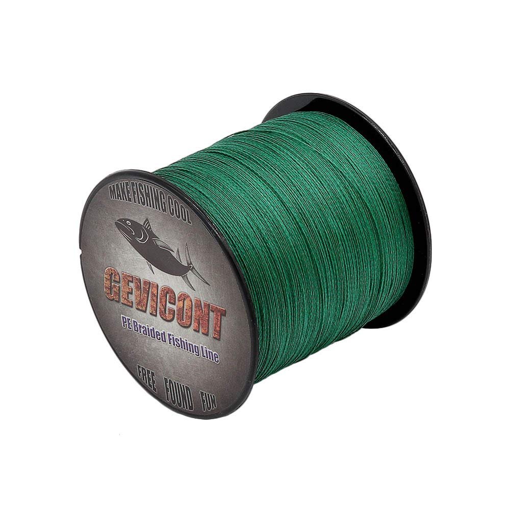 GEVICONT Braided Lines Cost-Effective Fishing String PE Material 4-Strand 2000M/2187Yards 10LB-100LB Multiple Colors for Saltwater and Fresh Water