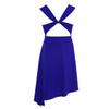 ACSUSS Kids Girls Wide Straps Asymmetric Ballet Dance Wear Gymnastics Leotard Tutu Dress Blue 4 Years view 2