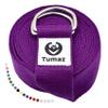 Tumaz Yoga Strap/Stretch Bands [15+ Colors, 6/8/10 Feet Options] with Extra Safe Adjustable D-Ring Buckle, Durable and Comfy Delicate Texture - Best for Daily Stretching, Physical Therapy, Fitness view 1