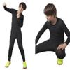 Echinodon Kids Thermal Base Layer Set Boys Girls Compression Underwear Long Sleeve Leggings Fleece Lining Sports Tights Black 24 view 4