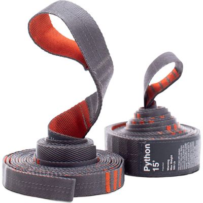 KAMMOK: Python 15' Tree Friendly Hammock Straps | Woven, No-Stretch, Knotless, Durable Holds up to 500lbs, (Lightweight for Hiking, Camping, Backpacking), Set of 2 w/Stuff Sack
