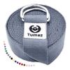 Tumaz Yoga Strap/Stretch Bands [15+ Colors, 6/8/10 Feet Options] with Extra Safe Adjustable D-Ring Buckle, Durable and Comfy Delicate Texture - Best for Daily Stretching, Physical Therapy, Fitness view 1