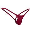 ACSUSS Men's Grape Smugglers Micro Bulge Pouch Thongs V-String Bikini Briefs Underwear Wine Red M view 1