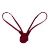 ACSUSS Men's Grape Smugglers Micro Bulge Pouch Thongs V-String Bikini Briefs Underwear Wine Red M view 3