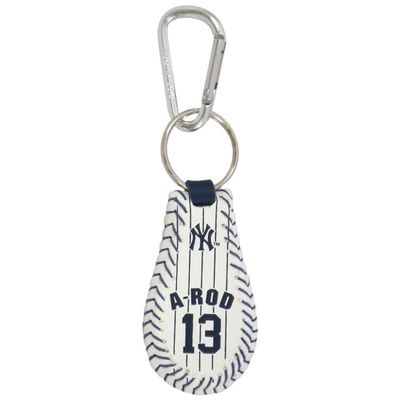 Gamewear MLB New York Yankees KeychainBaseball Pinstripe Alex Rodriguez, Baseball Pinstripe Alex Rodriguez, One Size