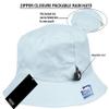 Adjustable Waterproof Bucket Rain Hat in Nylon, Easy to fold (Indigo Blue) view 2