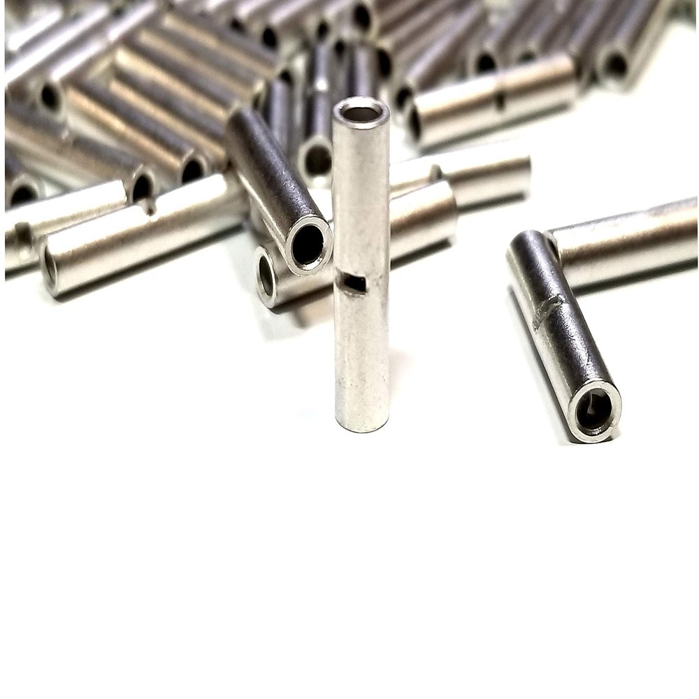 AC/DC WIRE AND SUPPLY 22-18 Gauge 25 PK Uninsulated Non Insulated TIN Butt Splice Connector Terminal