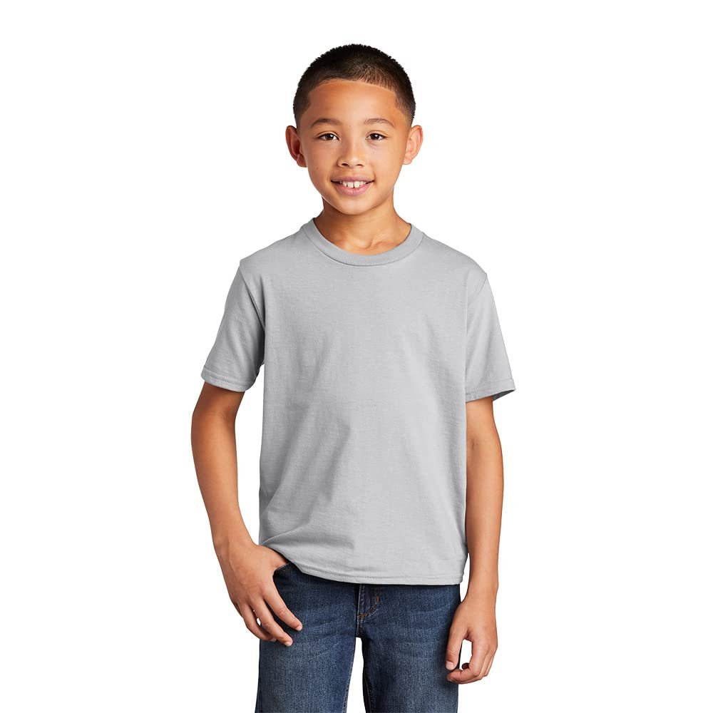 Port & Company Youth Fan Favorite Tee XS Silver