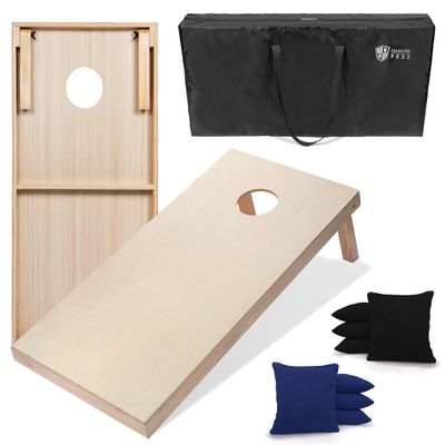 Tailgating Pros 4'x2' & 3'x2' Premium Cornhole Boards w/Carrying Case & Set of 8 All Weather Cornhole Bags (You Pick Colors) 150+ Color Combos! (3'x2', Royal Blue/Black)