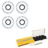 Ricta Skateboard Wheels with Hybrid Ceramic Bearings 52mm 92A Clouds White/Black view 1