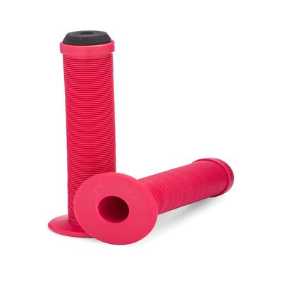 25NINE Ronin Grip with Flange - Flanged BMX Bike and Scooter Handlebar Grips with End Plugs - Modern Pink