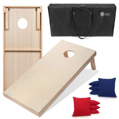 Tailgating Pros 4'x2' & 3'x2' Premium Cornhole Boards w/Carrying Case & Set of 8 All Weather Cornhole Bags (You Pick Colors) 150+ Color Combos! (3'x2', Red/Royal Blue)