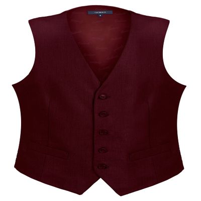 Gioberti Men's Formal Suit Vest Fit for Business or Casual Dress, Burgundy, 3X-Large