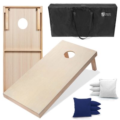 Tailgating Pros 4'x2' & 3'x2' Premium Cornhole Boards w/Carrying Case & Set of 8 All Weather Cornhole Bags (You Pick Colors) 150+ Color Combos! (3'x2', Royal Blue/White)