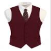 Gioberti Men's Formal Suit Vest Fit for Business or Casual Dress, Burgundy, 5X-Large view 2