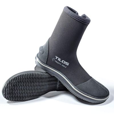 Tilos TruFit Dive Boots - Ergonomic Scuba Booties, 5mm Rubber Toe Cap and Heel Boot, Mens 11 / Womens 12