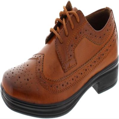 Deer Stags Boys' Ace Dress Comfort Wingtip Oxford / Luggage / 7 Big Kid / Wide