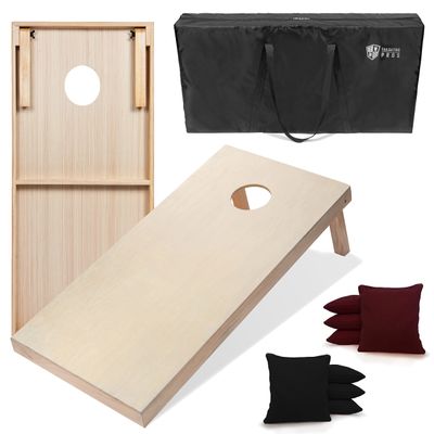 Tailgating Pros 4'x2' & 3'x2' Premium Cornhole Boards w/Carrying Case & Set of 8 All Weather Cornhole Bags (You Pick Colors) 150+ Color Combos! (3'x2', Black/Maroon)