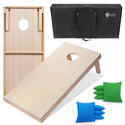 Tailgating Pros 4'x2' & 3'x2' Premium Cornhole Boards w/Carrying Case & Set of 8 All Weather Cornhole Bags (You Pick Colors) 150+ Color Combos! (3'x2', Turquoise/Kelly Green)