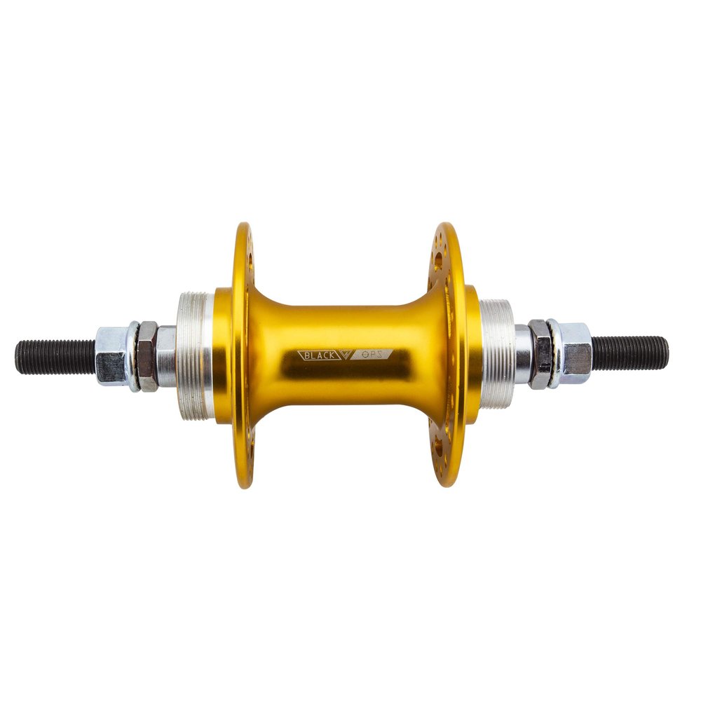 Black Ops MX-1100co BMX Rear Hubs, 36 x 3/8 w Cutouts, Gold