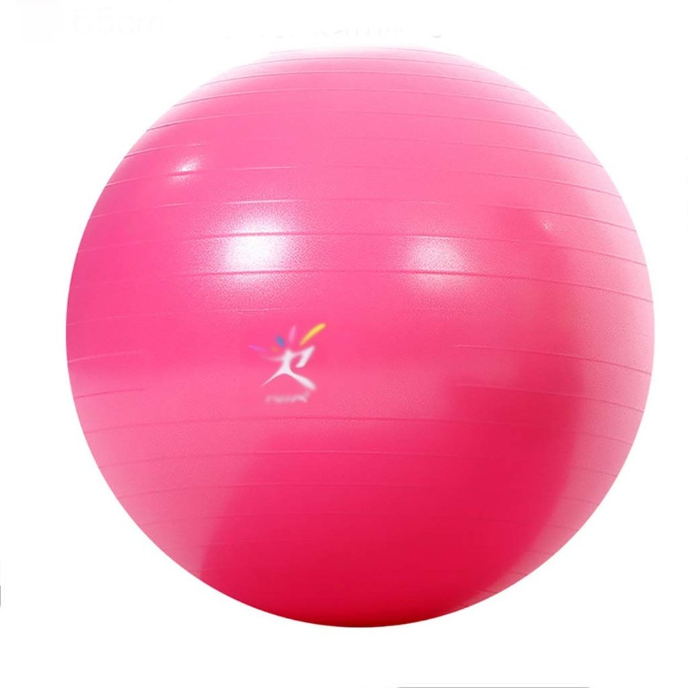 GSPYJQ Fitness Yoga Ball Women Thicken Explosion Pregnant Women Sports Slimming Children Balance Yoga Big Ball 65cm (Color : Pink)