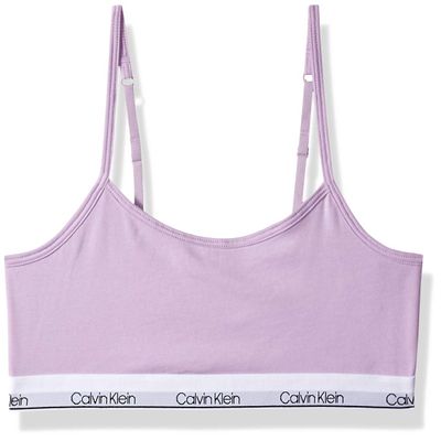 Calvin Klein Girls' Cotton Training Bralette with Adjustable Straps - Comfortable and Supportive | Lilac | Large
