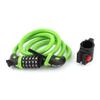 Aexit Motorcycle Bicycle Bike Locks Spiral Steel Wire Cable 5-Digit Combination U-Locks Lock Green view 1