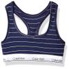 Calvin Klein Kids Girls' Modern Cotton Racerback Bralette, Navy Blue Stripe, Small view 1