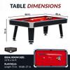 Hathaway Jupiter 7 Ft Heavy Duty Pool Table  Includes Cue Sticks, Billiard Balls, Brush  Modern Look for Family Billiards Games Room  Red Felt with Black Finish view 2