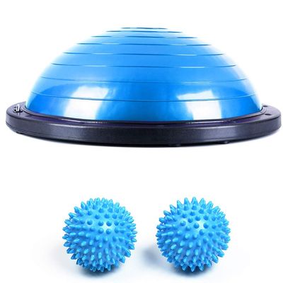 GSPYJQ Semi-Circular Yoga Ball, Thickened Explosion-Proof Yoga Wave Speed Ball semi-Circular Balance Ball, Fitness Yoga Hemisphere Rehabilitation Training 59.8 * 20.5cm (Color : D)