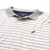 Nautica Men's Big-Tall Classic Fit Short Sleeve 100% Cotton Stripe Soft Polo Shirt Shirt, Grey Heather, 3XLT Tall view 2