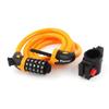 Aexit Motorcycle Bicycle Bike Locks Spiral Steel Wire Cable 5-Digit Combination U-Locks Lock Yellow view 1