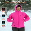 DEWBU Heated Jacket for Women with 12V Battery Pack Winter Outdoor Soft Shell Electric Heating Coat, Women's Rose Red, L view 4
