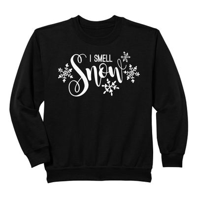 Focused Girl I smell snow sweatshirt ,Grey ,Small