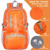 ZOMAKE Lightweight Packable Backpack, 35L Light Foldable Hiking Backpacks Water Resistant Collapsible Daypack for Travel(Orange) view 4
