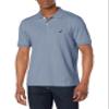 Nautica Men's Short Sleeve Solid Cotton Pique Polo Shirt, Deep Anchor Heather, Large view 1