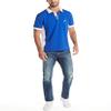 Nautica mens Short Sleeve Color Block Performance Pique Polo Shirt, Bright Cobalt, X-Large US view 2