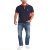 Nautica Men's Short Sleeve Color Block Performance Pique Polo Shirt Shirt, Navy, Medium view 2