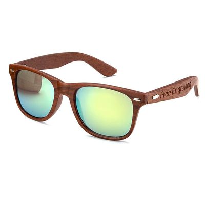 Awerise Personalized Wooden Mens Sunglasses UV400 Groomsmen Sunglasses, Bestman Gift