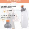 Azarxis Running Water Bottles Flask BPA Free Leakproof Hydration Vest Packs Waist Belt Replacement for Triathlon Marathon Hiking Cycling Climbing Jogging Runner (170ml / 5.7oz - 2 Pack) view 3